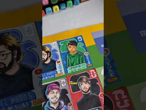 DESENHANDO FIGURINHAS DA COPA DOS YOUTUBERS 😱  PITOMBA  ‎⁨@rei-fofinho  #desenho #alleno
