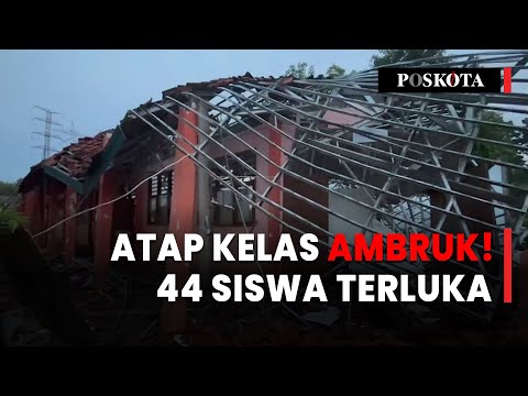 44 Siswa Terluka! Atap Kelas SMKN 1 Gunung Putri Roboh Diterjang Angin Kencang Siang Tadi!