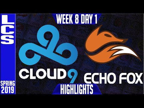 C9 vs FOX Highlights | LCS Spring 2019 Week 8 Day 1 | Cloud9 vs Echo Fox