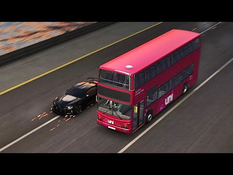 75000 HP Chevrolet Camaro ZL1 Hennessey vs 100000 HP Bus Monster at Special Stage Route X [RTX 4090]
