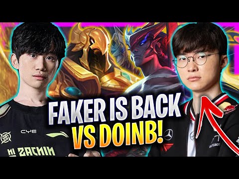 FAKER IS BACK TO KOREA SOLOQ vs DOINB! - T1 Faker Plays Yone MID vs NIP Doinb Azir! | Season 2025