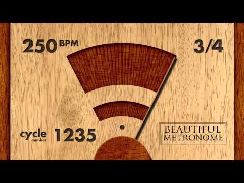 250 BPM 3/4 Wood Metronome HD