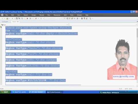 Vbscript Data Types