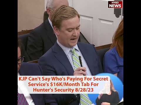 Who Pays for the Secret Service's 16,000 Dollar Malibu Stakeout of Hunter? Jean-Pierre: 'A Question for the Secret Service' (August 28, 2023)