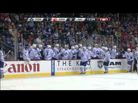 Lupu 1-0 Goal - Maple Leafs @ Flames (Oct 30, 2013)
