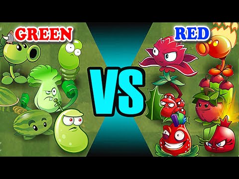 Team Green vs Team Red - PvZ 2 - Who Will Win? | Plants vs Zombies 2 Battle