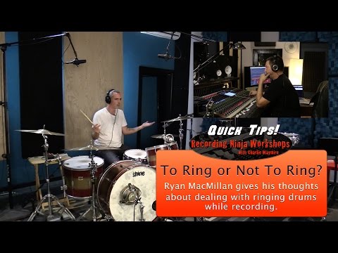 Quick Tip! Ryan's thoughts about dealing with ringing drums while recording.