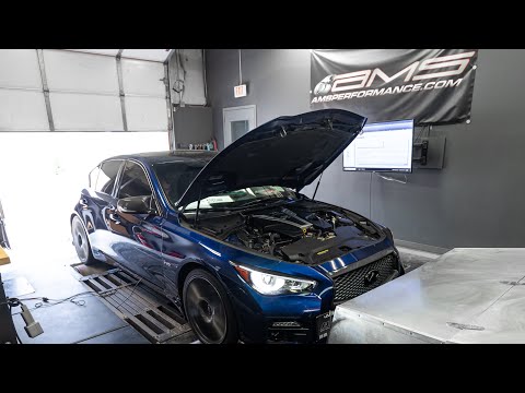 E85 AMS PERFORMANCE TUNE OVER 500+WHP ON MY FBO INFINITI Q50 RED SPORT W/ STOCK TURBOS
