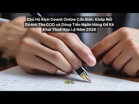 Chủ Hộ Kinh Doanh Online Cần Biết: Khớp Nối Doanh Thu COD và Dòng Tiền Ngân Hàng Đ... [Tóm Tắt]