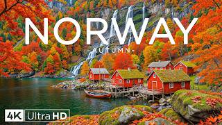 Norway Fall 4K 🍂 Lofoten Peaks, Autumn Valleys and Crystal Fjords Beneath a Nordic Autumn Sky