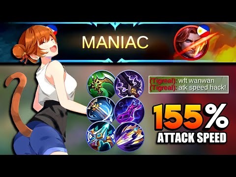 TRY THIS NEW WANWAN INSANE ATTACK SPEED WITH LIFESTEAL & CRIT! | MYTHIC SOLO RANK | MLBB