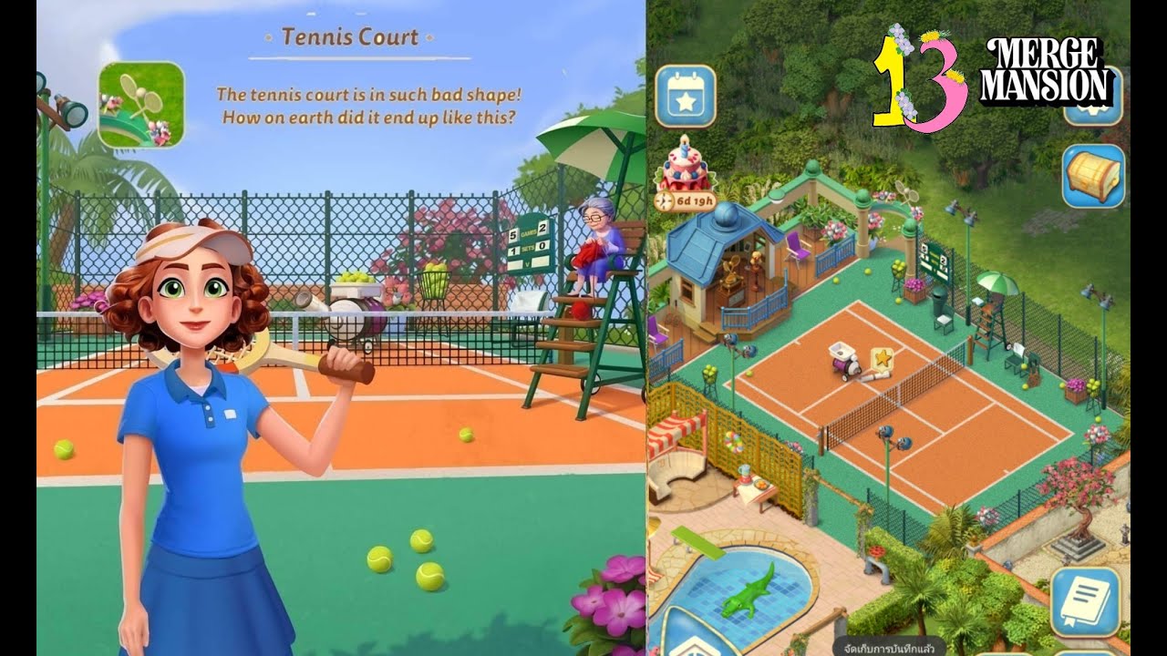 Merge Mansion / Tennis Court 🎾🎾 Level 45 Part 132