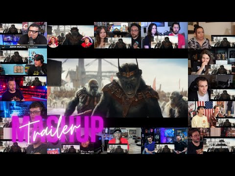 Kingdom of the Planet of the Apes - Official Trailer Reaction Mashup 🦍🎬- Wes Ball
