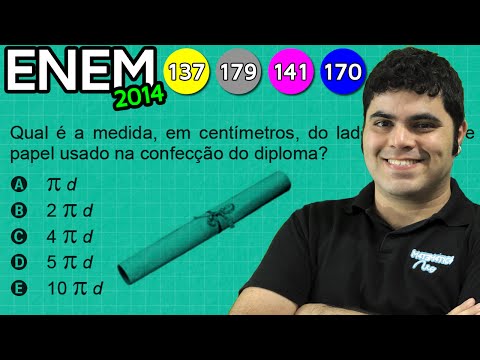 ENEM 2014 Math #35 - Perimeter of the Cylinder Sheet (trick question)