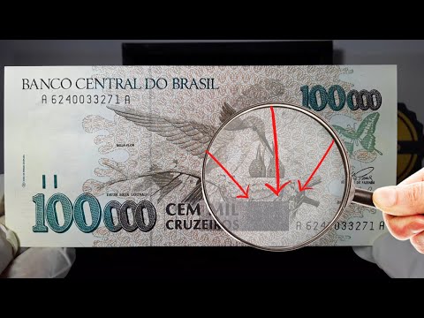 Descubra os segredos das cédulas - 100.000 Cruzeiros - valores - História