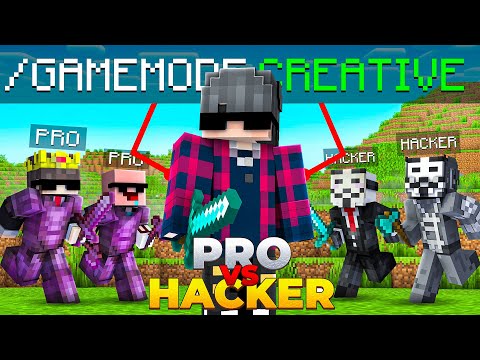 How I Got CREATIVE into 'PRO Vs HACKER' Minecraft Server!