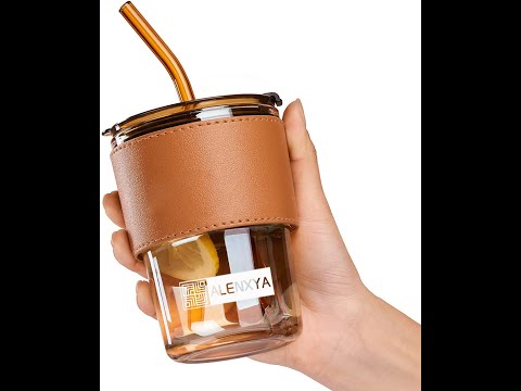 GLASS MUG WITH STRAW & COVER 400ML
