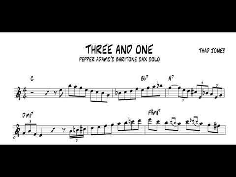 Pepper Adams Bari Sax Solo on "Three And One" (Thad Jones)