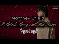 Matthew Ifield I Think They Call This Love Sped Up Cover Original Song By Elliot James Reay
