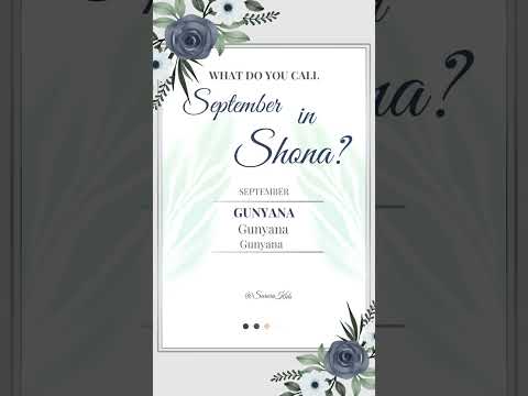 What do you call September in Shona?