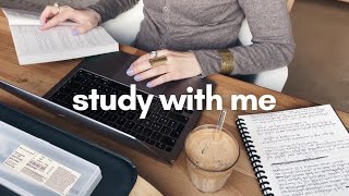 STUDY WITH ME (1 hour, timer, flipping pages, keyboard sound, law student)
