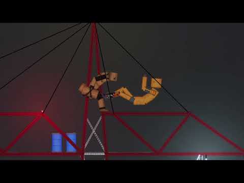 Advanced androids fighting eachother in people playground