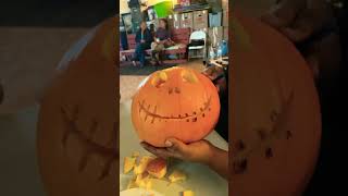 Jack skeleton pumpkins #pumpkin #pumpkincarving #halloween #jackskellington