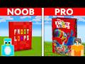 NOOB Vs PRO FROOT LOOPS House Build Challenge In Minecraft