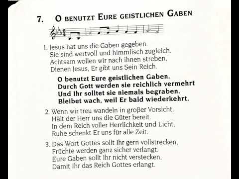 Hino 7 CCB em Alemão- O Benutzt Eure Geistlichen Gaben