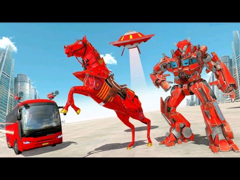 Mobil Bus Robot Berubah Jadi Kuda | Horse Robot Bus Transform - Transform Wars ( Android Gameplay )