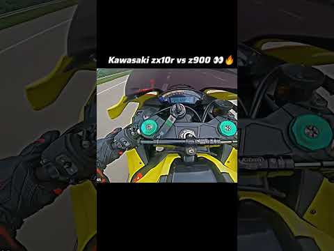 Kawasaki zx10r vs z900 #zx10r #racing #shorts
