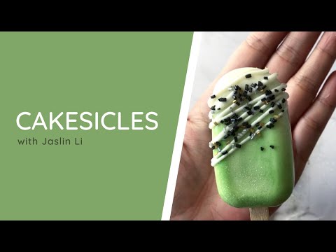 Green Cakesicles with Jaslin Li using our Leaf Green Luster & Tinker Dust