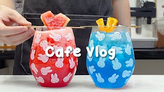 🧃이 귀여운 음료, 그냥 지나칠 수 없어요🍄지치고 힘들 땐 음료 ASMR로 힐링해요/카페브이로그/Cafe Vlog/ASMR/Tasty Coffee