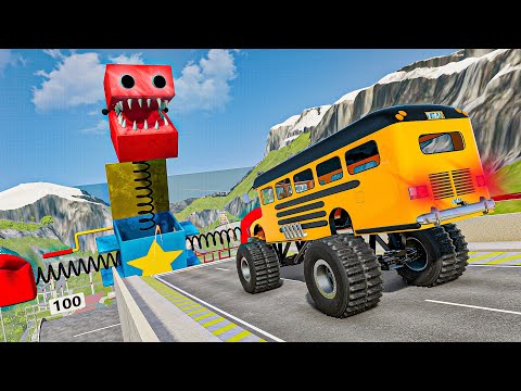 Cars Crash Test with BOXY BOO & CRAZY JUMP – BeamNG.Drive