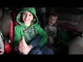Cute Twins Playing On A Road Trip