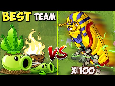 PvZ2 Challenge - 20 Best Team Plant Vs 100 Pharaoh Zombie Max Speed - Who Will Win?