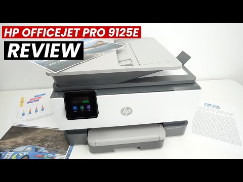 HP OfficeJet Pro 9125e Wireless All-in-One Color Inkjet Printer, Print, scan, copy, fax, ADF, Duplex printing best-for-office, 3 month Instant Ink trial included, AI-enabled (403X0A) video review thumbnail