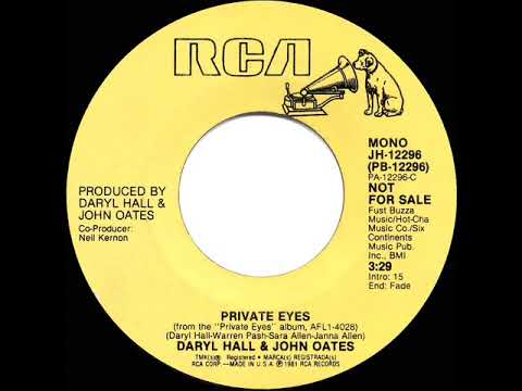 1981 Daryl Hall & John Oates - Private Eyes (mono radio promo 45)