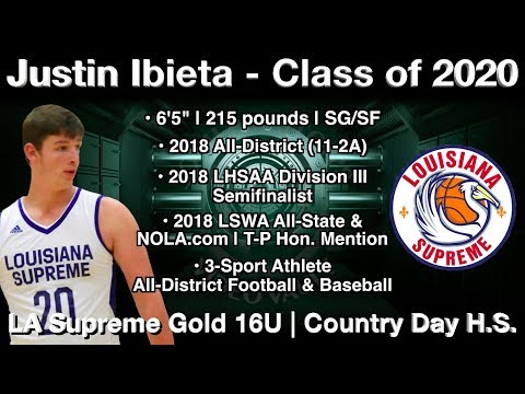 Justin Ibieta Exposure HoopFest Highlights - Louisiana Supreme/Country Day 2020 G/F