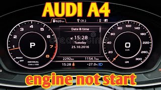 Audi A4 engine starting problem 01413 | ECM No Communication |  | No crank No Start