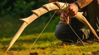 Man Makes the BEST Survival Bow Using Only Two Wood Branches