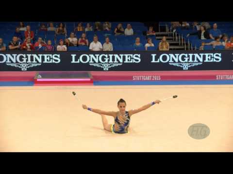 Linoy ASHRAM (ISR) 2015 Rhythmic Worlds Stuttgart - Qualifications Clubs
