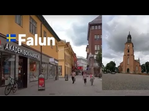 Walk in Falun City & Falu Koppargruva - [4K]