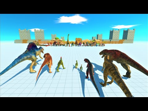 Carnivore dinosaurs vs every factions ARBS animal revolt battle simulator