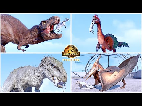 Goat Hunting Animations of All Dinosaurs & Species in Malta 🦖 Jurassic World Evolution 2 - JWE2