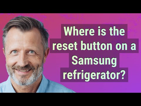 Where is the reset button on a Samsung refrigerator?