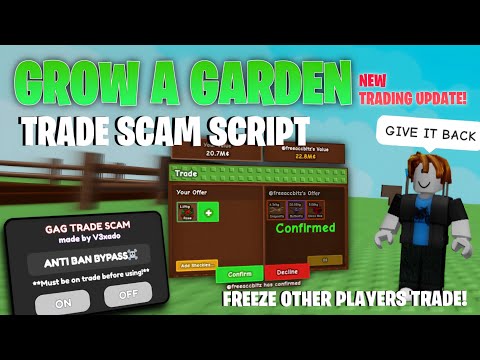 [♻️Trading Update] Grow A Garden Script Trade Scam,Freeze Other Players Trade! | New Update | No Key
