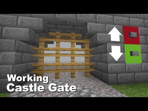 Minecraft: How to make a working Castle Gate (easy)