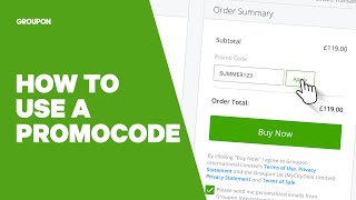How To Use a Groupon Goods Promocode
