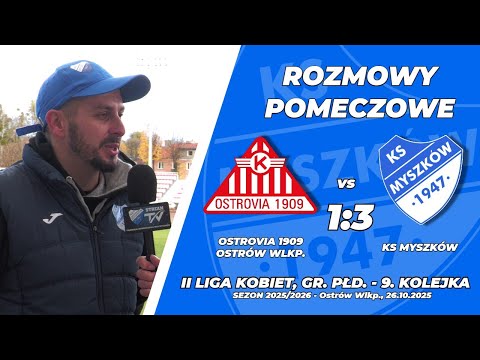9. kolejka 2. LIGA KOBIET 2025/26: Ostrovia 1909 Ostrów Wlkp. - KS Myszków 1:3